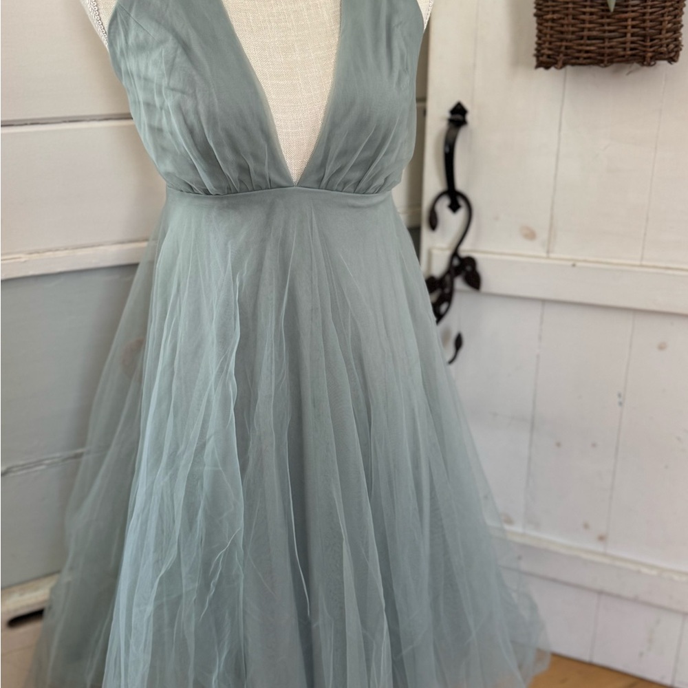 Hello Molly Backless Gray Dress